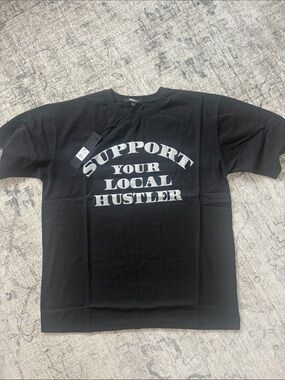 Support Your Local Hustler Black Graphic Tee